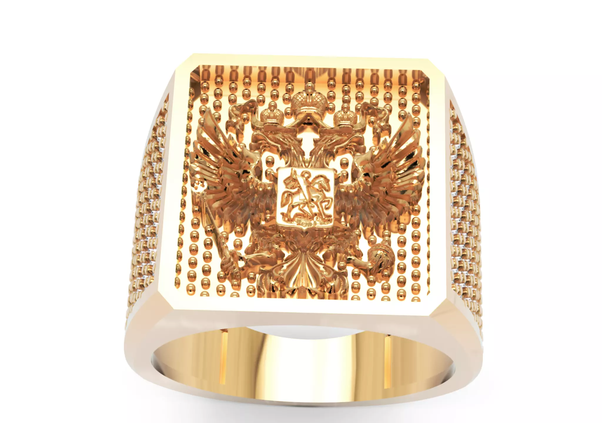 Men Diamond Ring  3D-Printable Ornamental Jewelry Design 3D print model_0