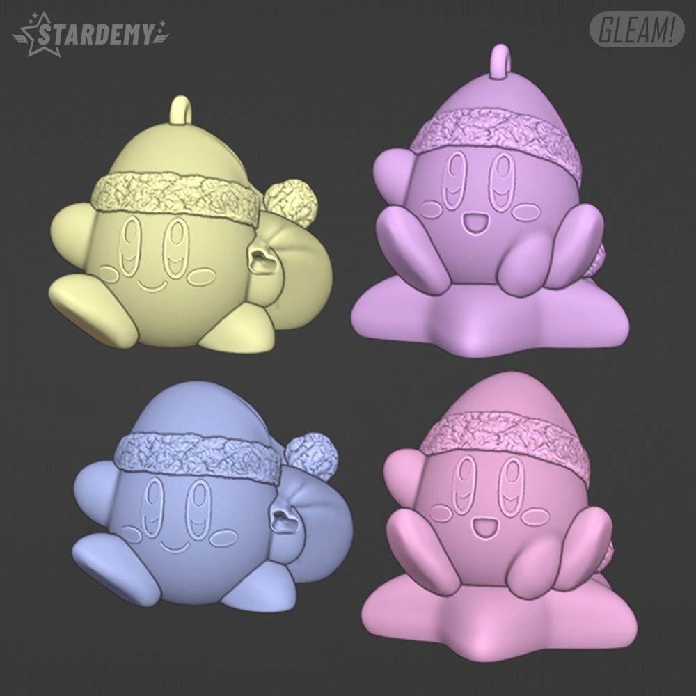 Santa Kirby Christmas 2 Models No Supports Tree Ornament 3D print model_2