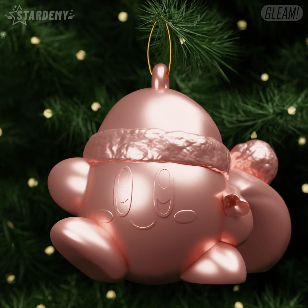 Santa Kirby Christmas 2 Models No Supports Tree Ornament 3D print model_9