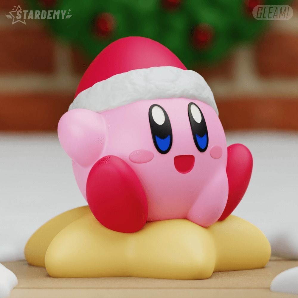 Santa Kirby Christmas 2 Models No Supports Tree Ornament 3D print model_4