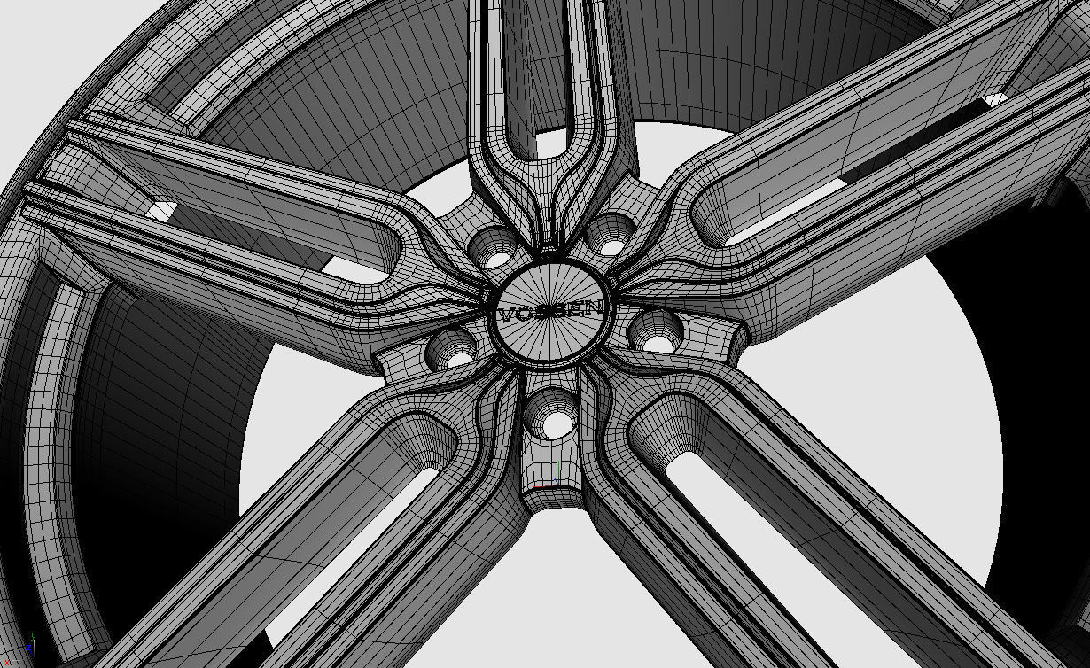 Wheel Model Vossen HYBRID  HF-1 3D model_21