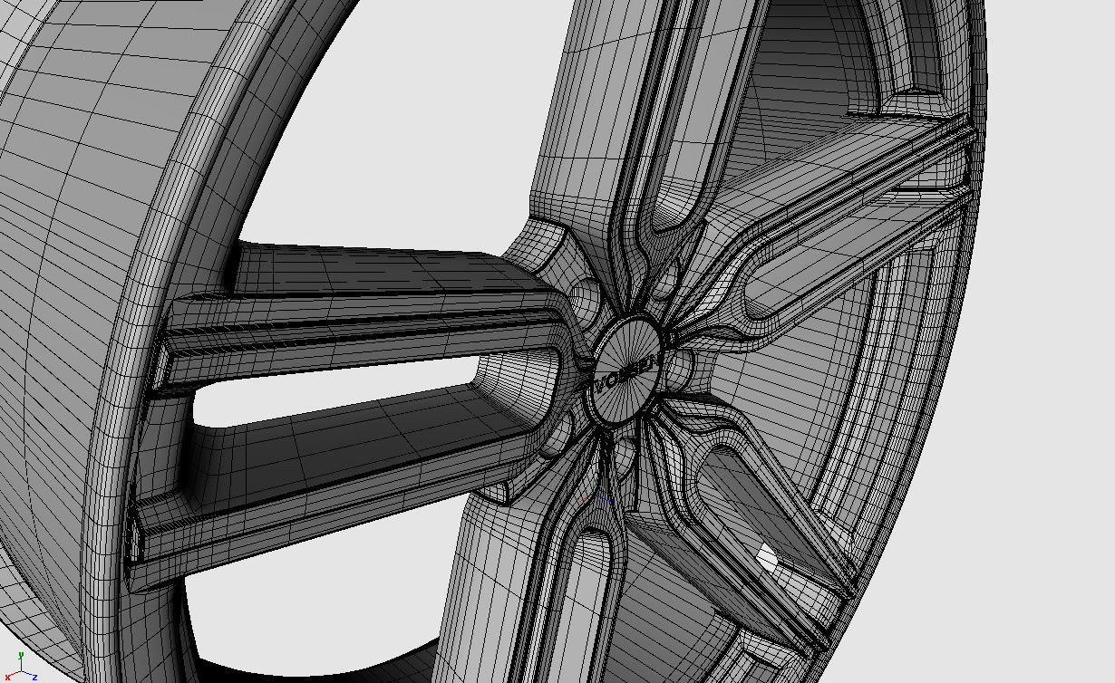 Wheel Model Vossen HYBRID  HF-1 3D model_22