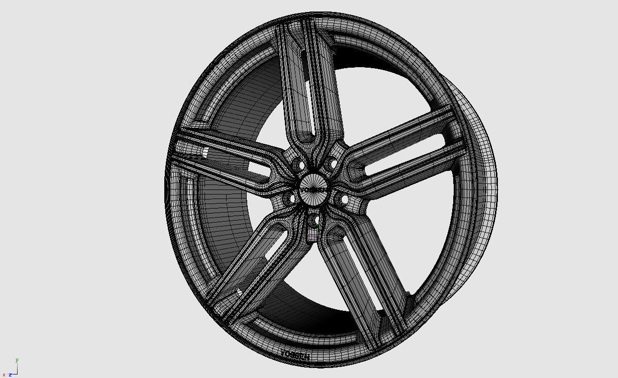 Wheel Model Vossen HYBRID  HF-1 3D model_20