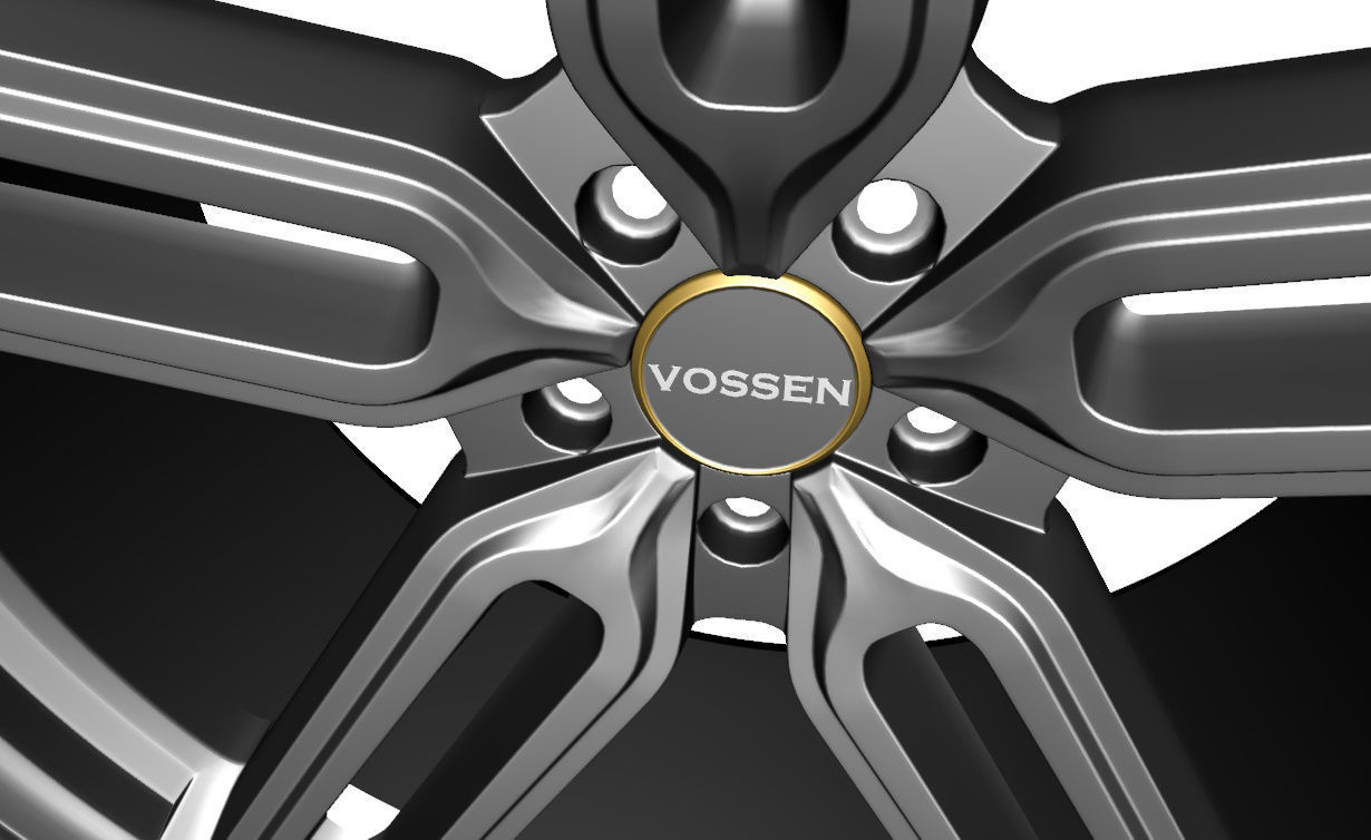 Wheel Model Vossen HYBRID  HF-1 3D model_5