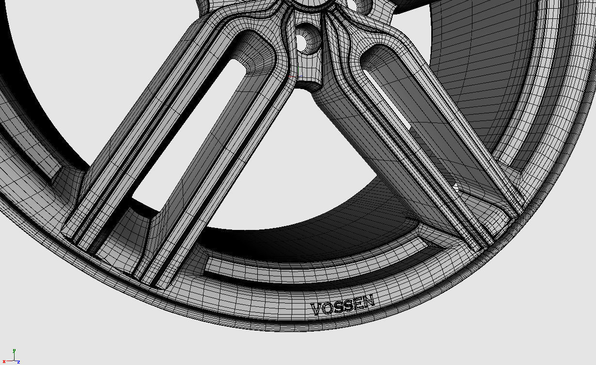 Wheel Model Vossen HYBRID  HF-1 3D model_23