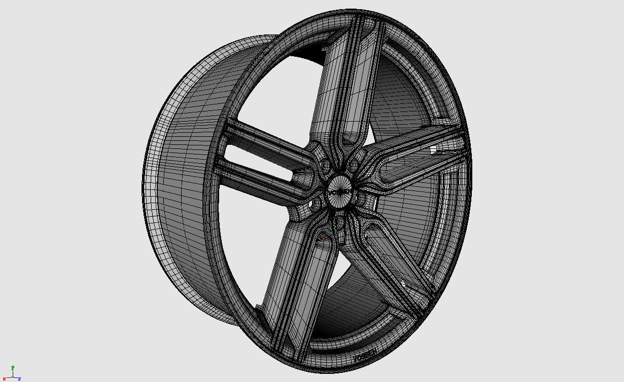 Wheel Model Vossen HYBRID  HF-1 3D model_18