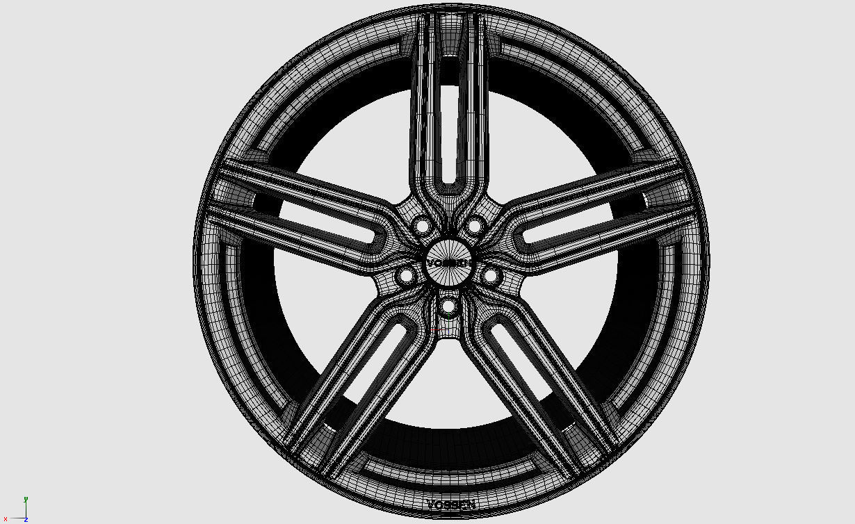 Wheel Model Vossen HYBRID  HF-1 3D model_19