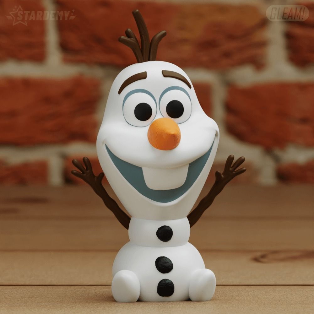 Olaf 2 models Easy Print Disney Frozen Cute Chibi 3D print model_11