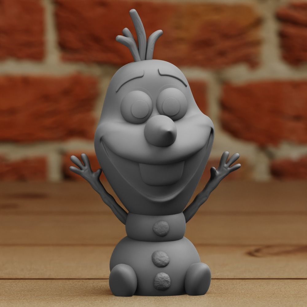Olaf 2 models Easy Print Disney Frozen Cute Chibi 3D print model_12