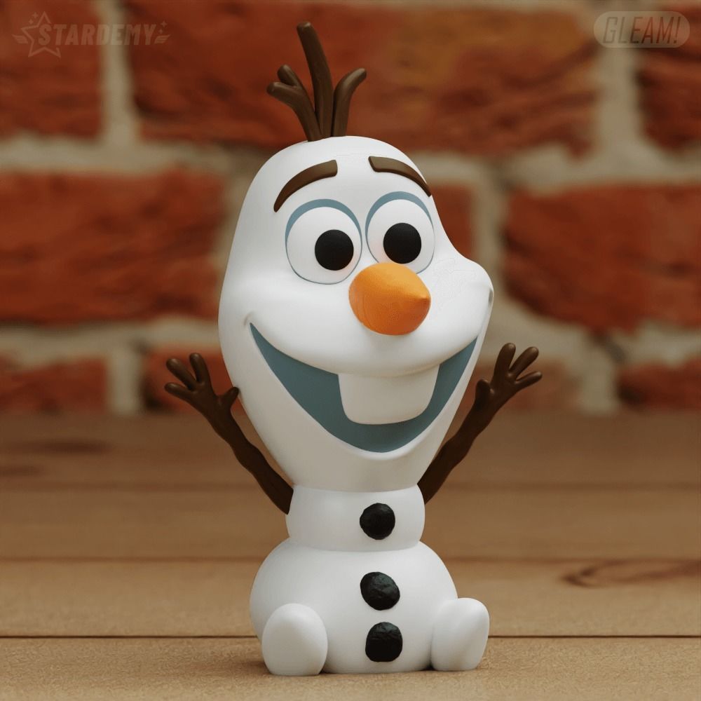 Olaf 2 models Easy Print Disney Frozen Cute Chibi 3D print model_5