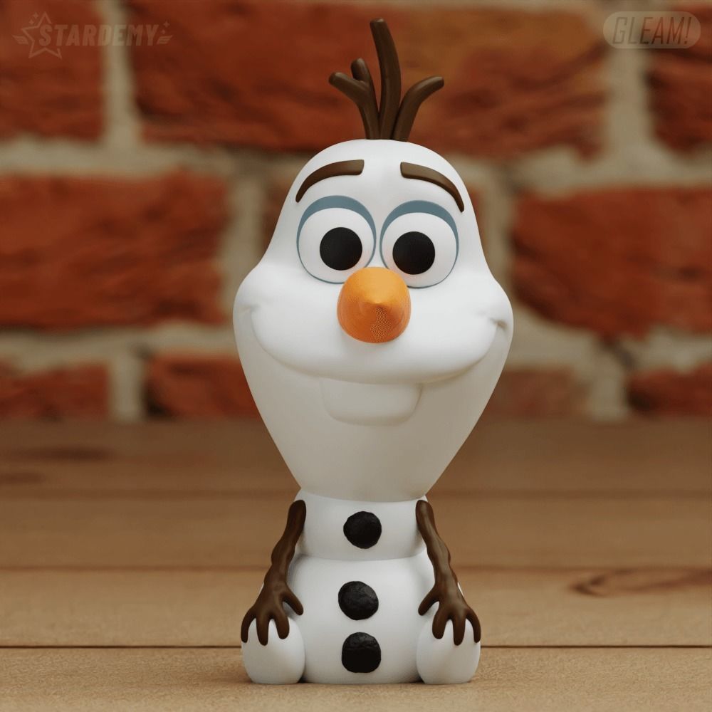 Olaf 2 models Easy Print Disney Frozen Cute Chibi 3D print model_7
