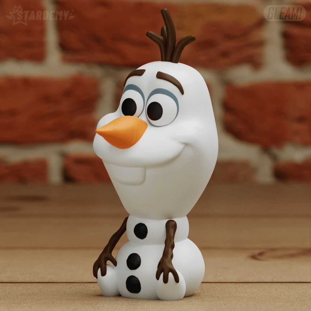Olaf 2 models Easy Print Disney Frozen Cute Chibi 3D print model_8