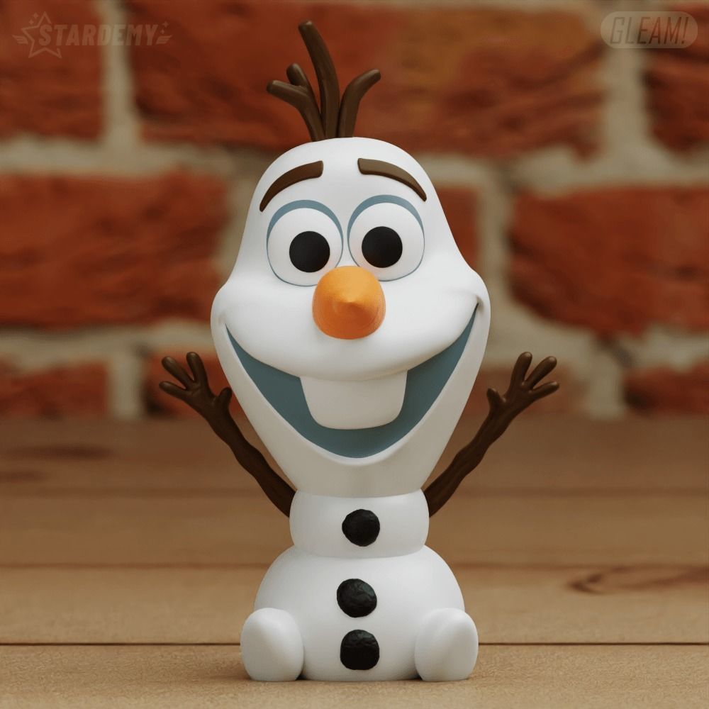 Olaf 2 models Easy Print Disney Frozen Cute Chibi 3D print model_4