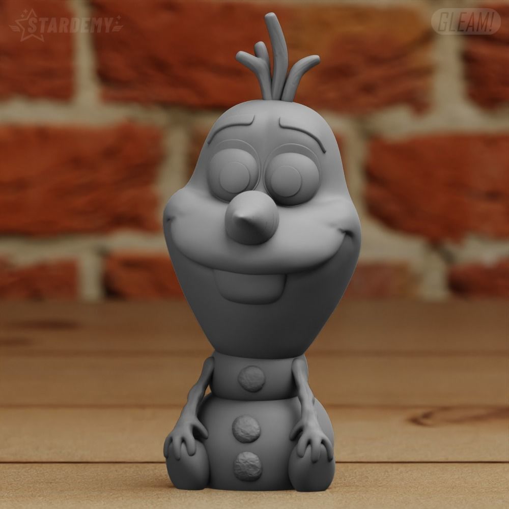 Olaf 2 models Easy Print Disney Frozen Cute Chibi 3D print model_13