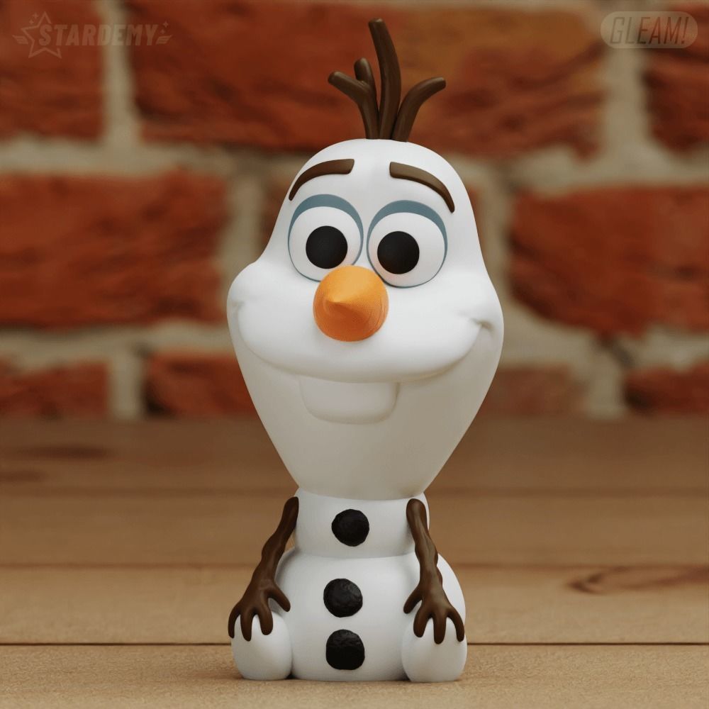 Olaf 2 models Easy Print Disney Frozen Cute Chibi 3D print model_3