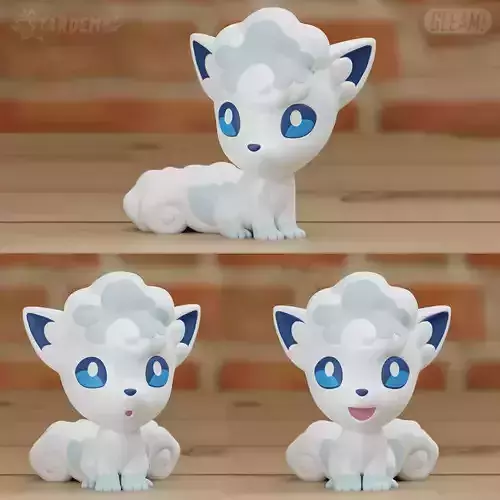 Vulpix Alola 3 models Easy Print Pokemon 3D print model