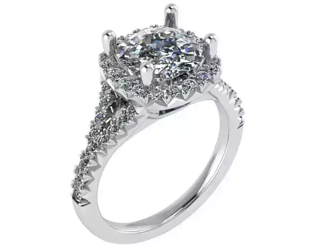 Halo Diamond Ring 1930