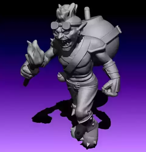 Goblin Sapper ver 2 -goblin with bomb 3D print model