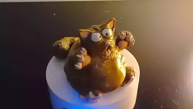 Happy fat cat 3D print model