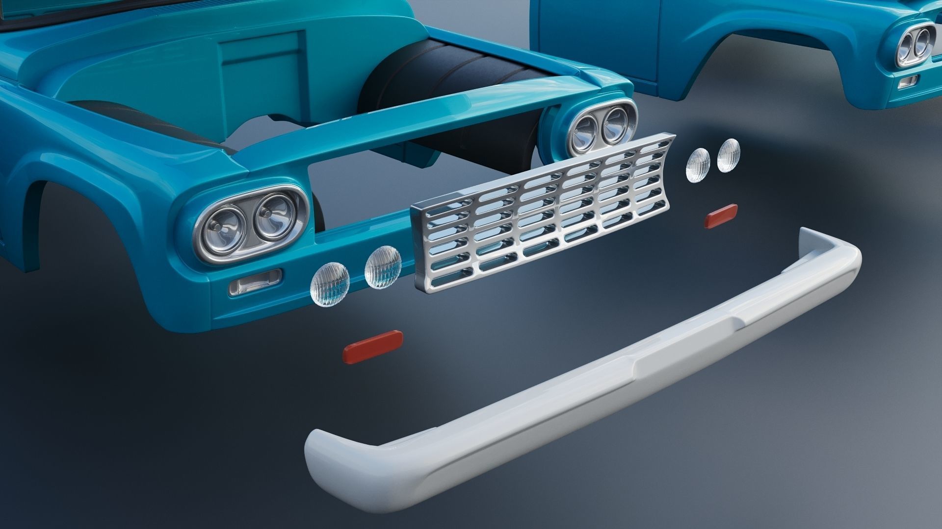 International Pickup C120 1962  3D print model_20