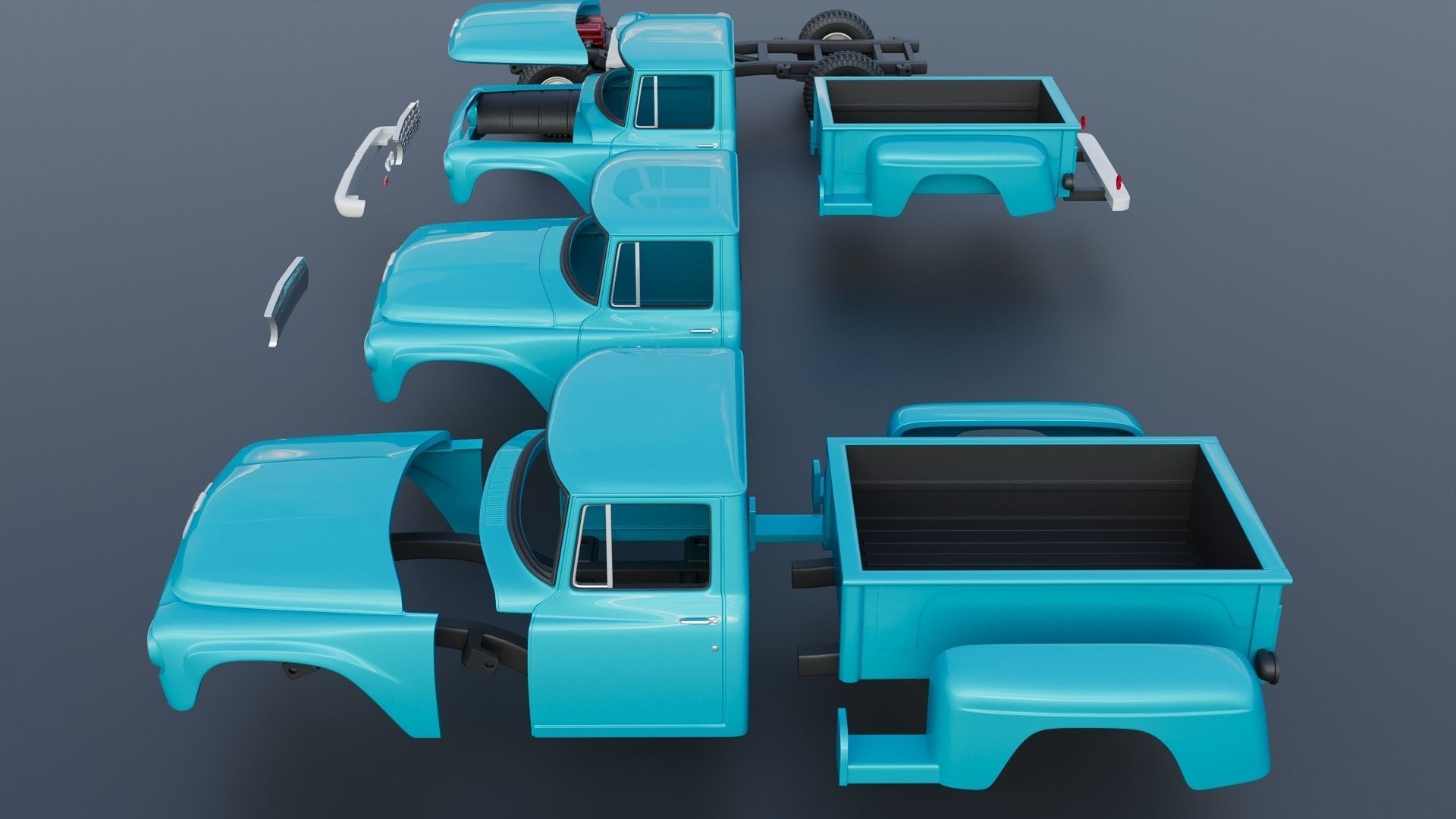 International Pickup C120 1962  3D print model_16