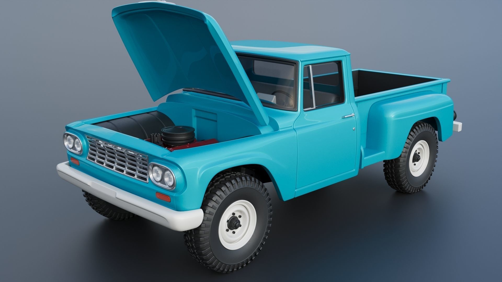 International Pickup C120 1962  3D print model_12
