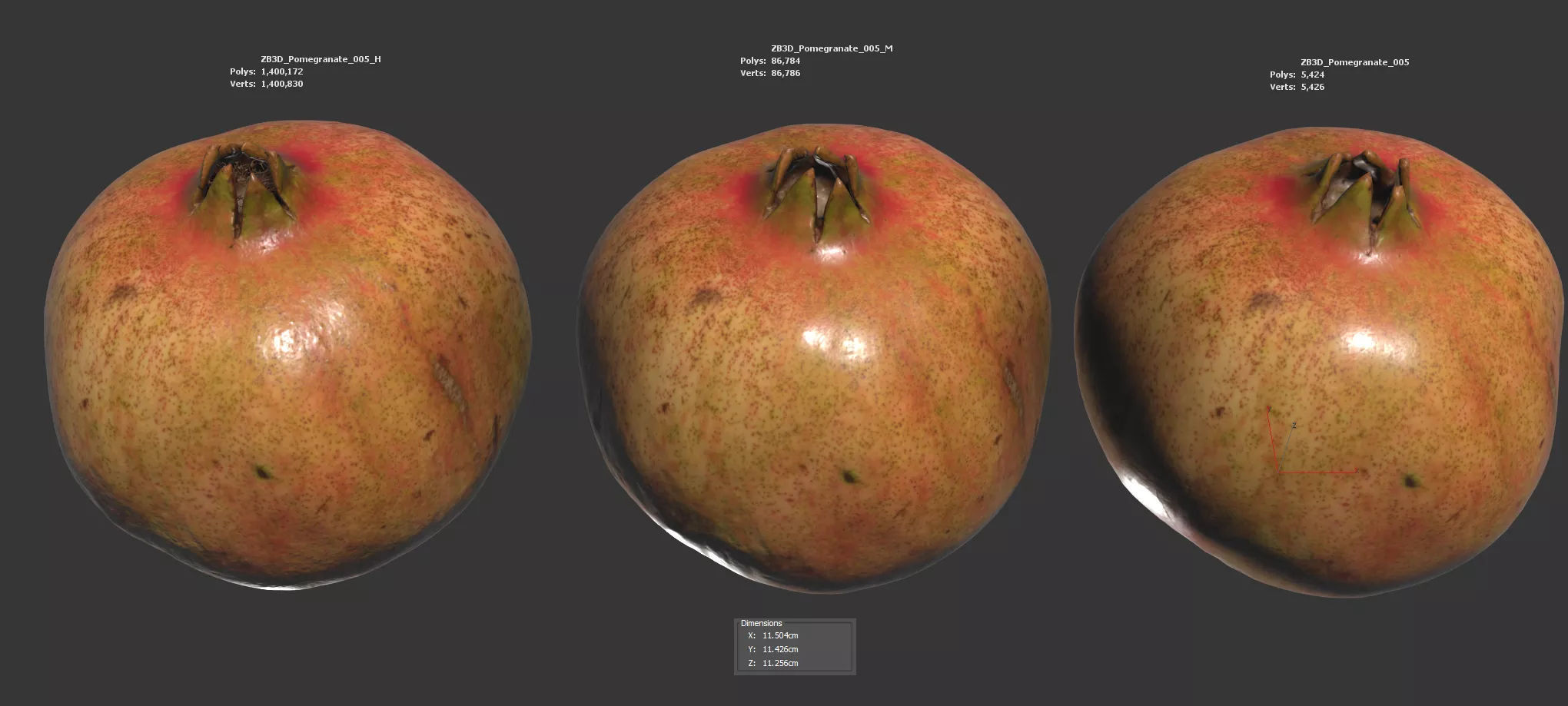 Pomegranate 005 3D model_5