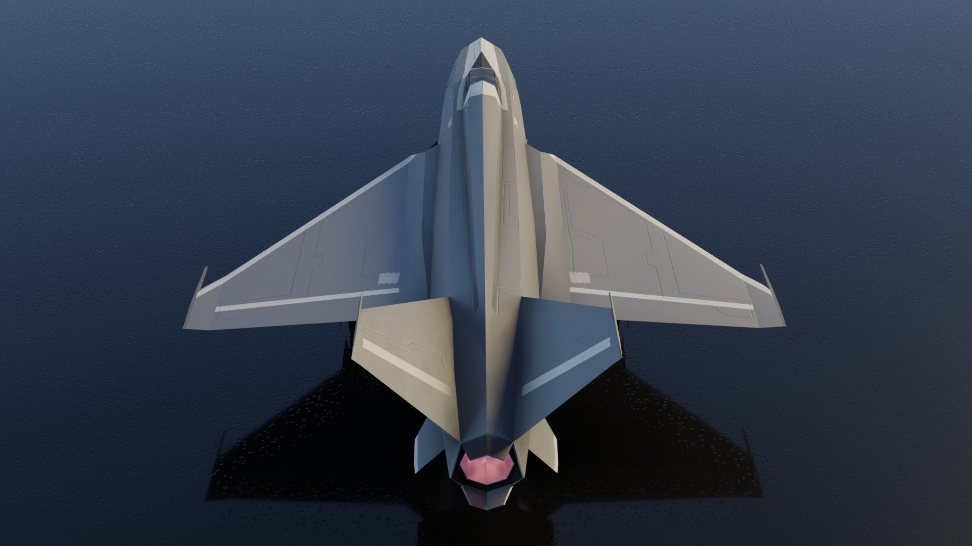 Mikoyan-Gurevich MIG-X21 Fishbone Low-poly 3D model_5