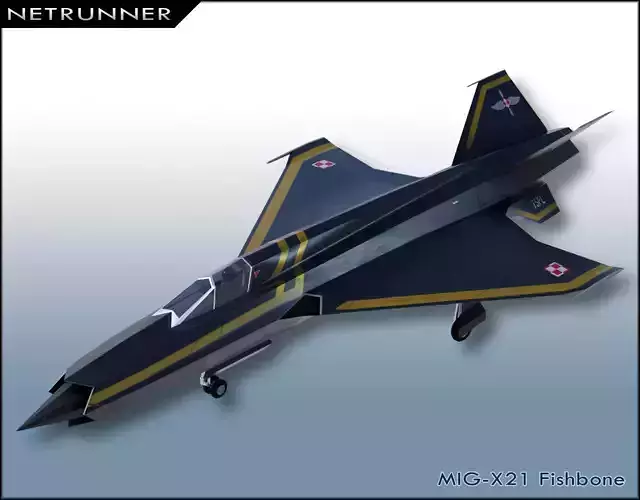Mikoyan-Gurevich MIG-X21 Fishbone Low-poly 3D model Mikoyan-Gurevich MIG-X21 Fishbone Low-poly 3D model