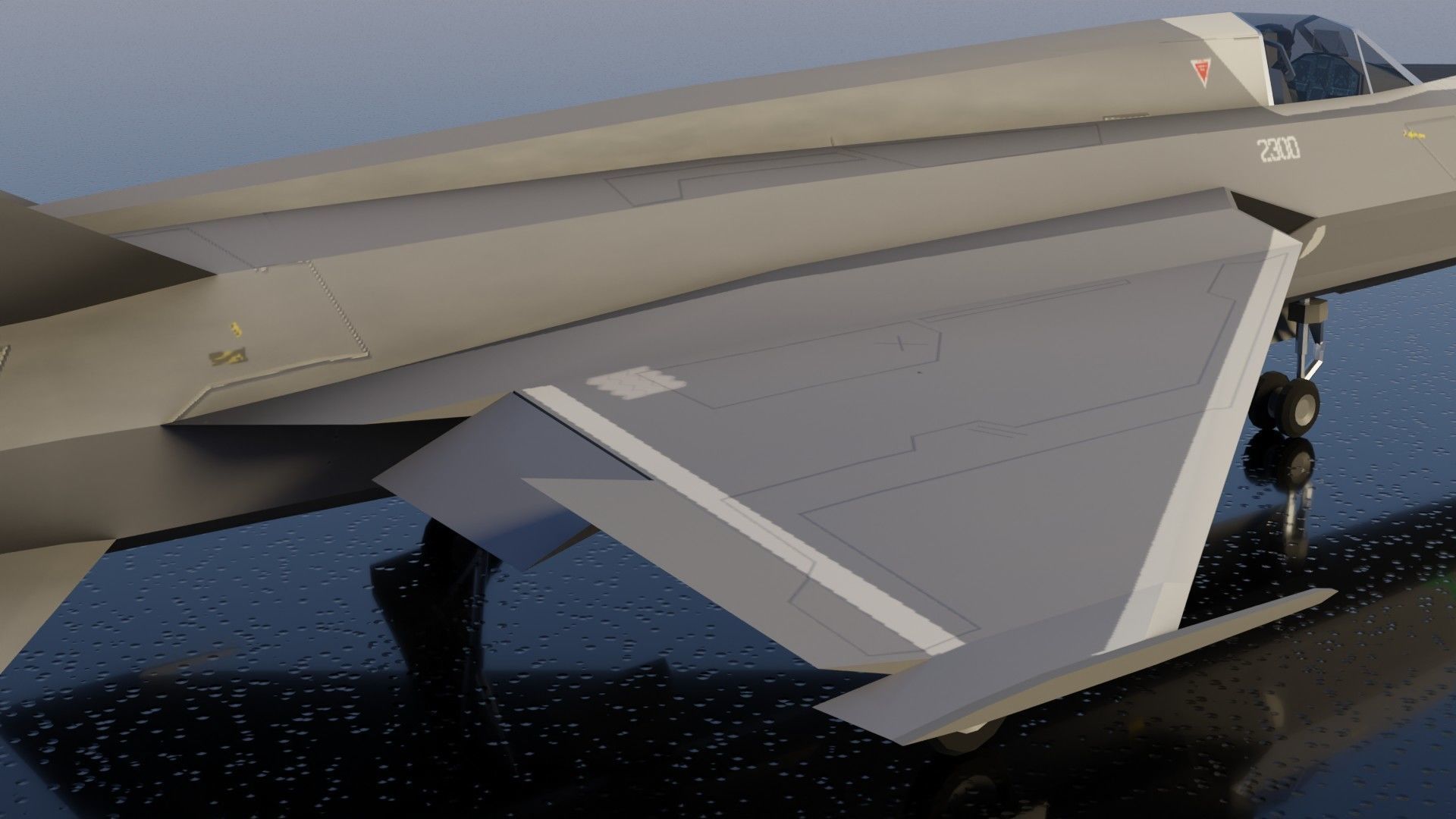 Mikoyan-Gurevich MIG-X21 Fishbone Low-poly 3D model_21