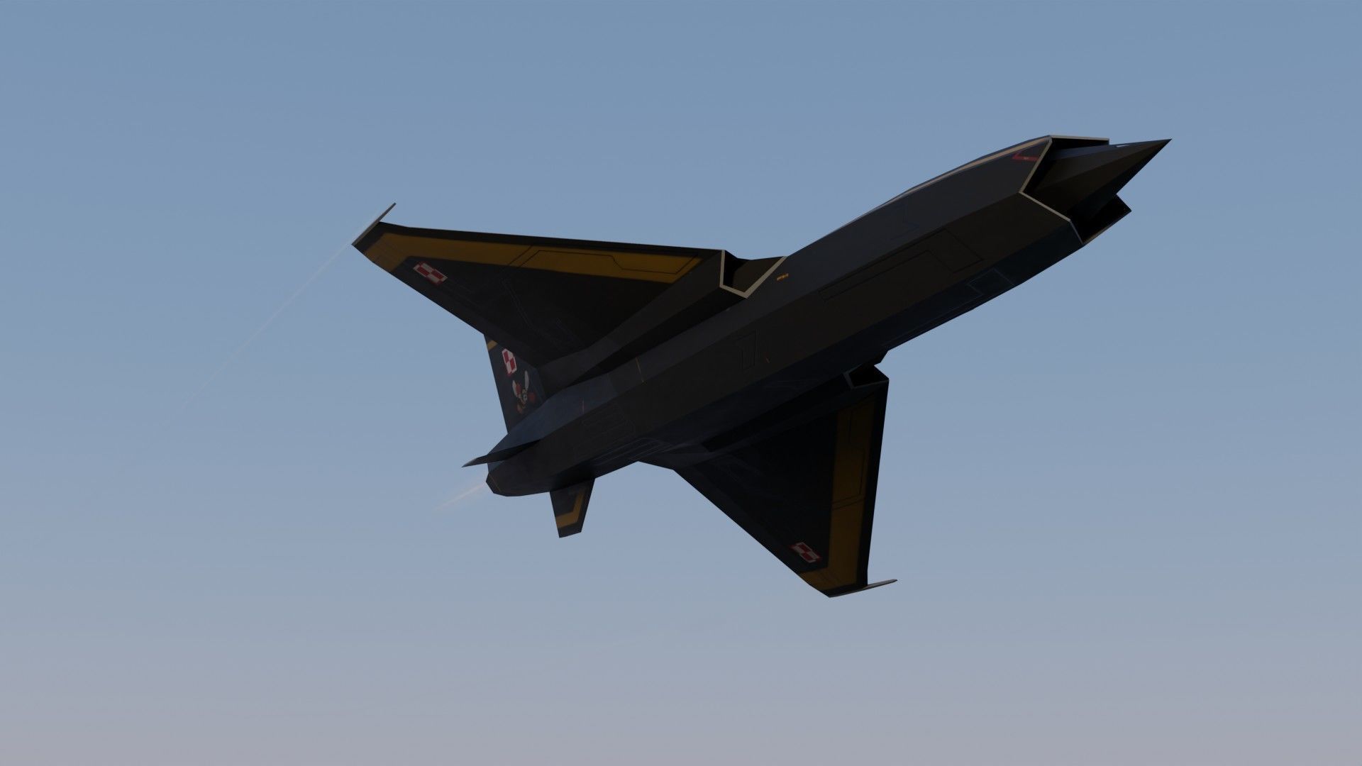 Mikoyan-Gurevich MIG-X21 Fishbone Low-poly 3D model_11