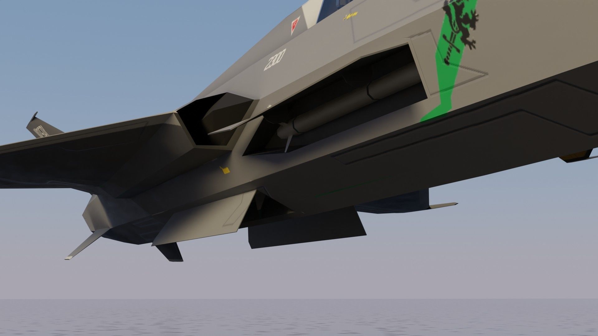 Mikoyan-Gurevich MIG-X21 Fishbone Low-poly 3D model_26