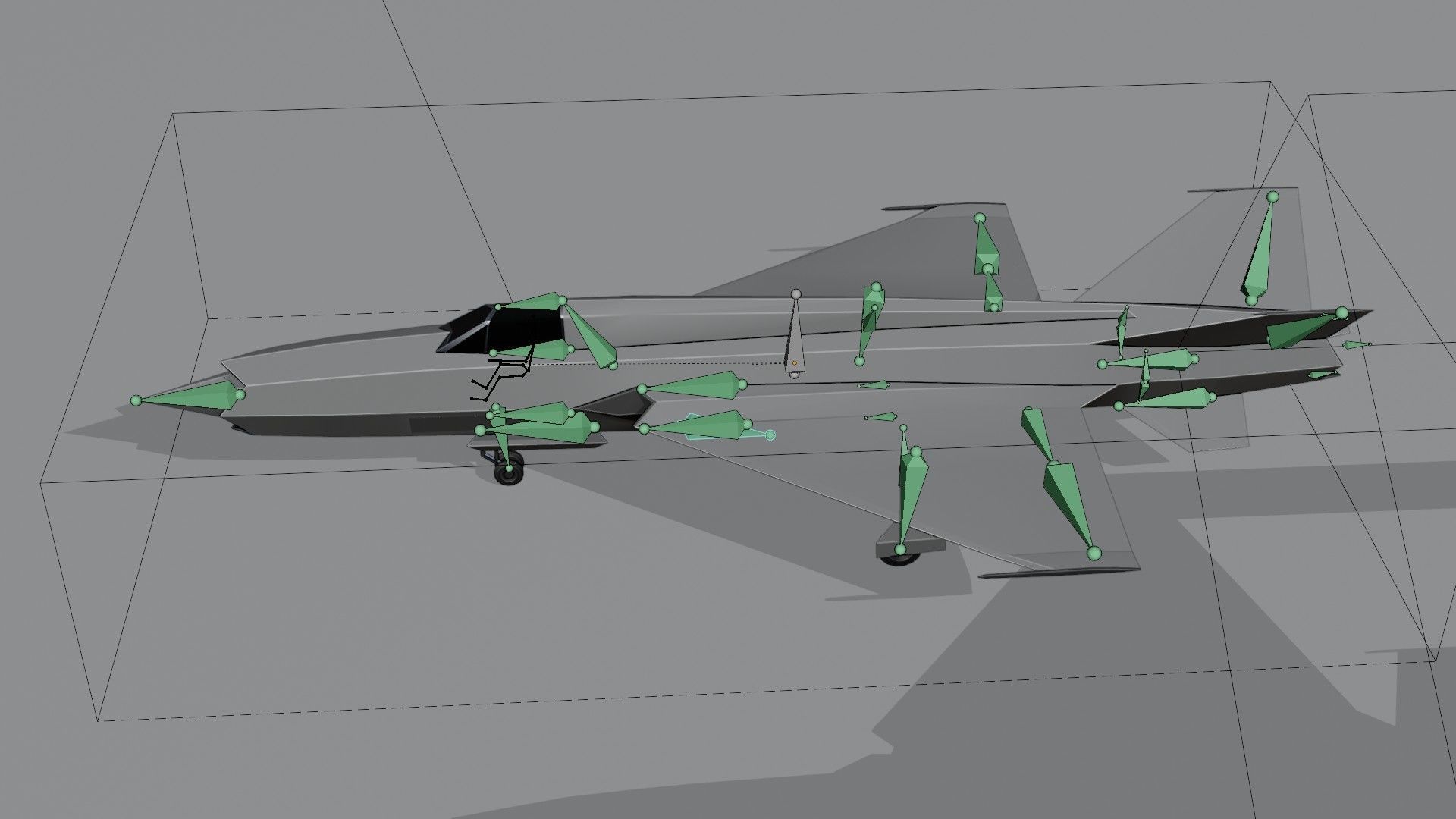 Mikoyan-Gurevich MIG-X21 Fishbone Low-poly 3D model_20