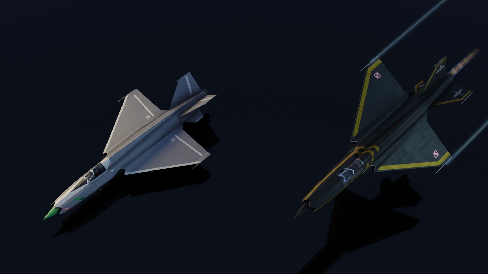Mikoyan-Gurevich MIG-X21 Fishbone Low-poly 3D model_19