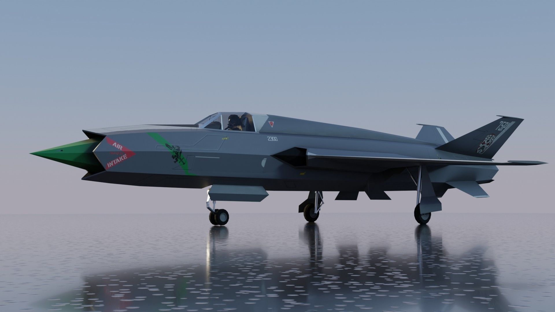 Mikoyan-Gurevich MIG-X21 Fishbone Low-poly 3D model_9