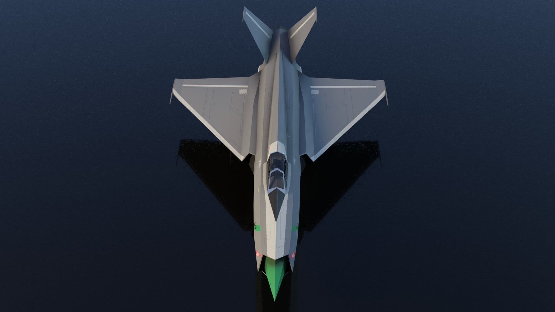Mikoyan-Gurevich MIG-X21 Fishbone Low-poly 3D model_4
