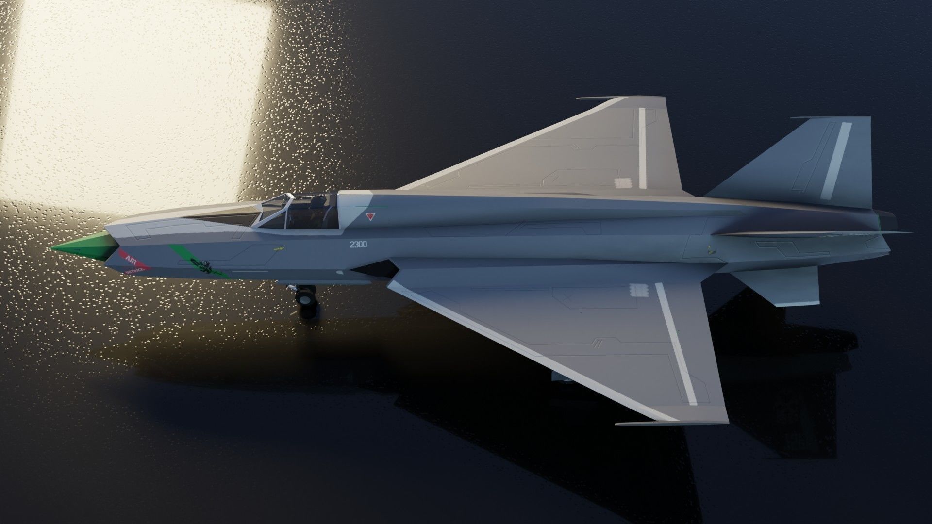 Mikoyan-Gurevich MIG-X21 Fishbone Low-poly 3D model_2