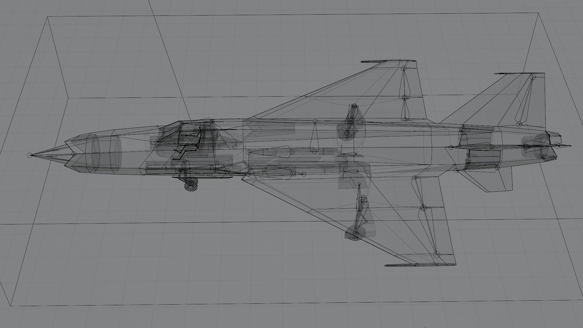 Mikoyan-Gurevich MIG-X21 Fishbone Low-poly 3D model_3