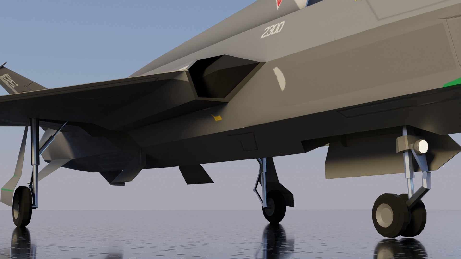 Mikoyan-Gurevich MIG-X21 Fishbone Low-poly 3D model_10