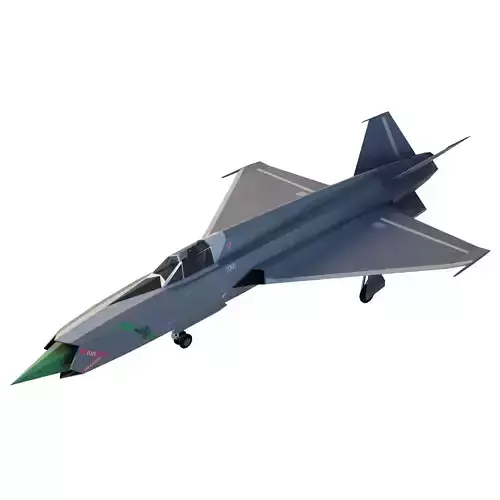 Mikoyan-Gurevich MIG-X21 Fishbone Low-poly 3D model