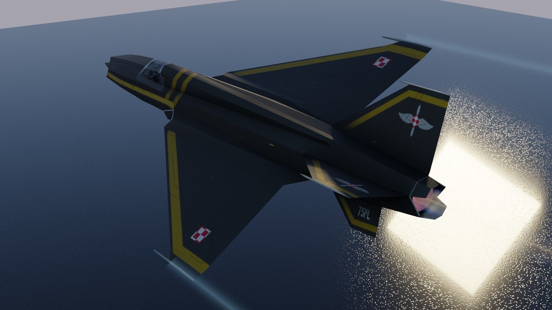 Mikoyan-Gurevich MIG-X21 Fishbone Low-poly 3D model_14