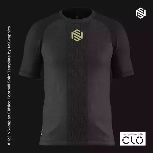NS-Raglan Clasico Football Shirt Template for CLO 3D