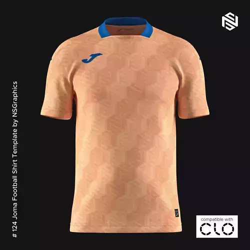 Joma Football Shirt Template for CLO 3D