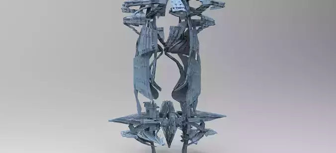 Atlantis Royal central travel Arch bridge  3D model