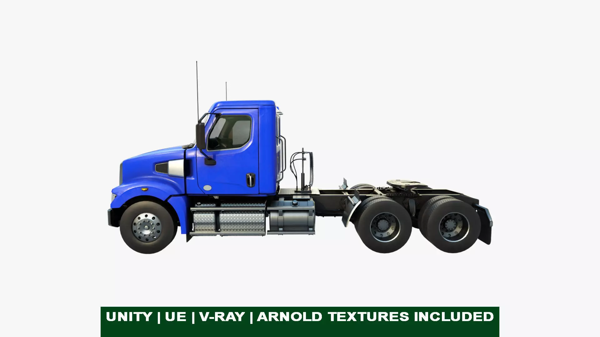 Generic Heavy Truck Chassis 01 All PBR Unity UE Textures Low-poly 3D model
