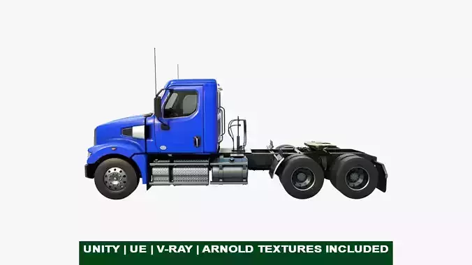Heavy Truck Chassis 01 All PBR Unity UE Textures Low-poly 3D model