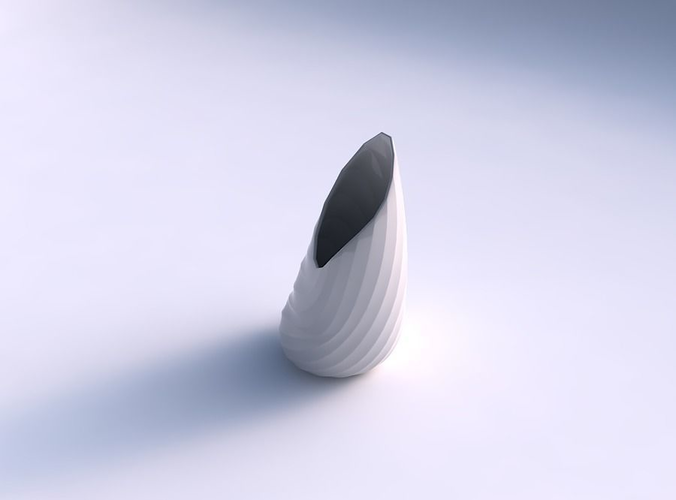 Vase Flame twisted with twisted bands 3D print model