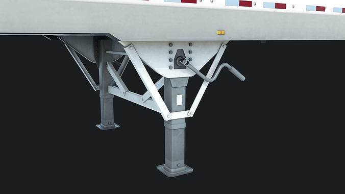 Generic Semi Trailer 01 For Heavy Truck All PBR Textures Low-poly 3D model 7