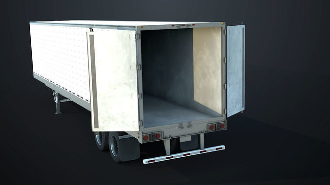 Generic Semi Trailer 01 For Heavy Truck All PBR Textures Low-poly 3D model 6