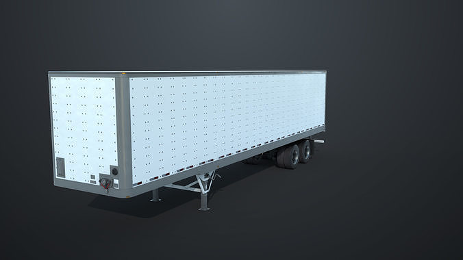 Generic Semi Trailer 01 For Heavy Truck All PBR Textures Low-poly 3D model 3